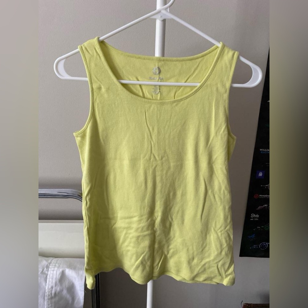 Ruby Rd. Lime Yellow Tank Top - Picture 2 of 4